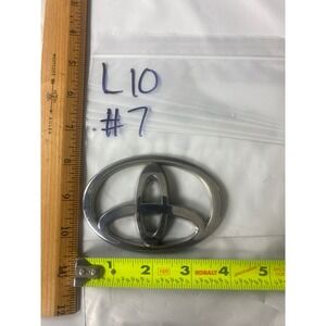 Toyota Chrome Front Grille Rear Trunk Logo Emblem Badge 4.75 x 3.25 Inch Silver